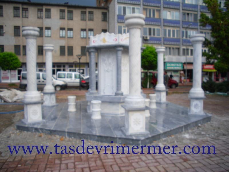 Şadırvan Mermer 6 Gen 6 Büyük Burgu Sütunlu